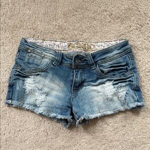 BONGO Blue Distressed Jean Shorts